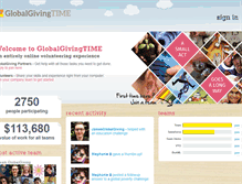 Tablet Screenshot of globalgiving.sparked.com